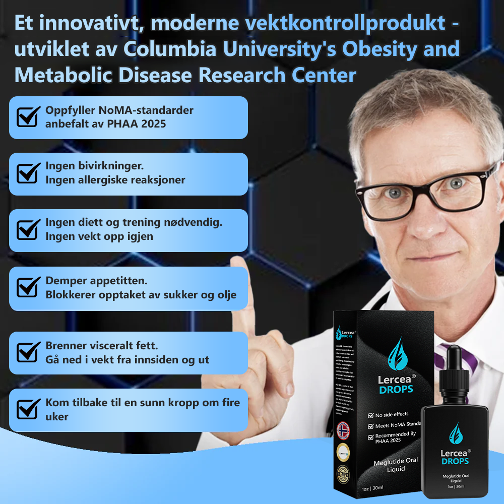 𝙇𝙚𝙧𝙘𝙚𝙖® 𝙈𝙚𝙜𝙡𝙪𝙩𝙞𝙙𝙚 𝙊𝙧𝙖𝙡 𝙇ø𝙨𝙣𝙞𝙣𝙜✅ (Fettforbrenningsprodukt, matvarekvalitet, utviklet av Universitetet i Oslo, Fakultet for medisin, sterkt anbefalt av Statens legemiddelverk)✨