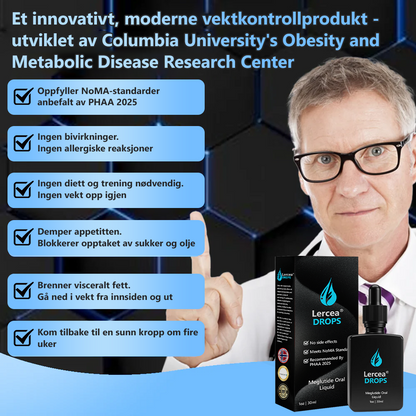 𝙇𝙚𝙧𝙘𝙚𝙖® 𝙈𝙚𝙜𝙡𝙪𝙩𝙞𝙙𝙚 𝙊𝙧𝙖𝙡 𝙇ø𝙨𝙣𝙞𝙣𝙜✅ (Fettforbrenningsprodukt, matvarekvalitet, utviklet av Universitetet i Oslo, Fakultet for medisin, sterkt anbefalt av Statens legemiddelverk)✨
