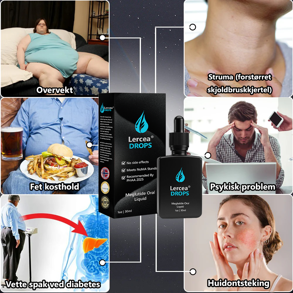 𝙇𝙚𝙧𝙘𝙚𝙖® 𝙈𝙚𝙜𝙡𝙪𝙩𝙞𝙙𝙚 𝙊𝙧𝙖𝙡 𝙇ø𝙨𝙣𝙞𝙣𝙜✅ (Fettforbrenningsprodukt, matvarekvalitet, utviklet av Universitetet i Oslo, Fakultet for medisin, sterkt anbefalt av Statens legemiddelverk)✨