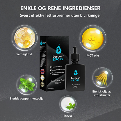 𝙇𝙚𝙧𝙘𝙚𝙖® 𝙈𝙚𝙜𝙡𝙪𝙩𝙞𝙙𝙚 𝙊𝙧𝙖𝙡 𝙇ø𝙨𝙣𝙞𝙣𝙜✅ (Fettforbrenningsprodukt, matvarekvalitet, utviklet av Universitetet i Oslo, Fakultet for medisin, sterkt anbefalt av Statens legemiddelverk)✨